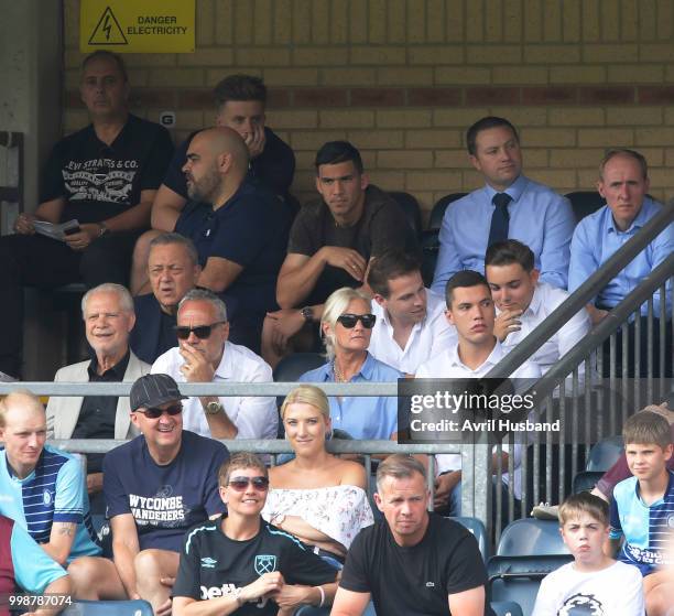 Fabian Balbuena of West Ham United watches his new teammates during the pre-season friendly between Wycombe Wanderers and West Ham United at Adams...