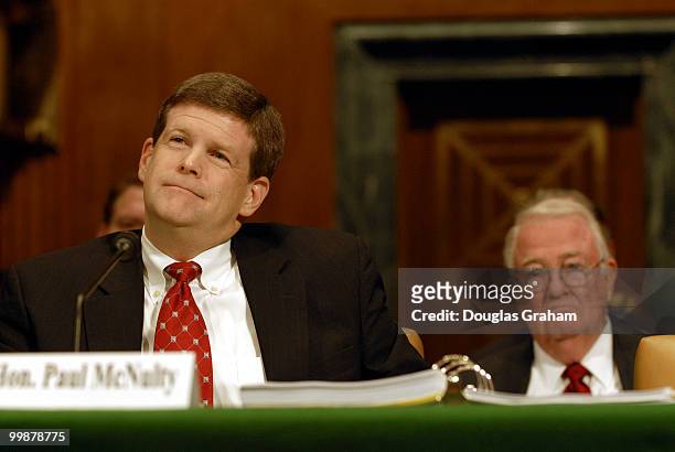 Deputy Attorney General Paul McNulty and former Attorney General Edwin Meese, chairman, Center for Legal and Judicial Studies at The Heritage...