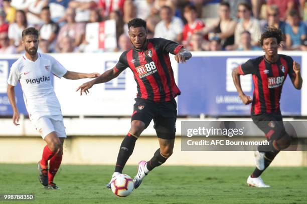 Joshua King of Bournemouth controls the ball during AFC Bournemouth v Sevilla, pre-season friendly, at La Manga Club Football Centre on July 14, 2018...