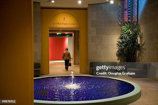 View of the reflecting pool in the Museum of Africa Art looking into a passageway too the S. Dillon Ripley Canter at the Smithsonian October 30, 2008.