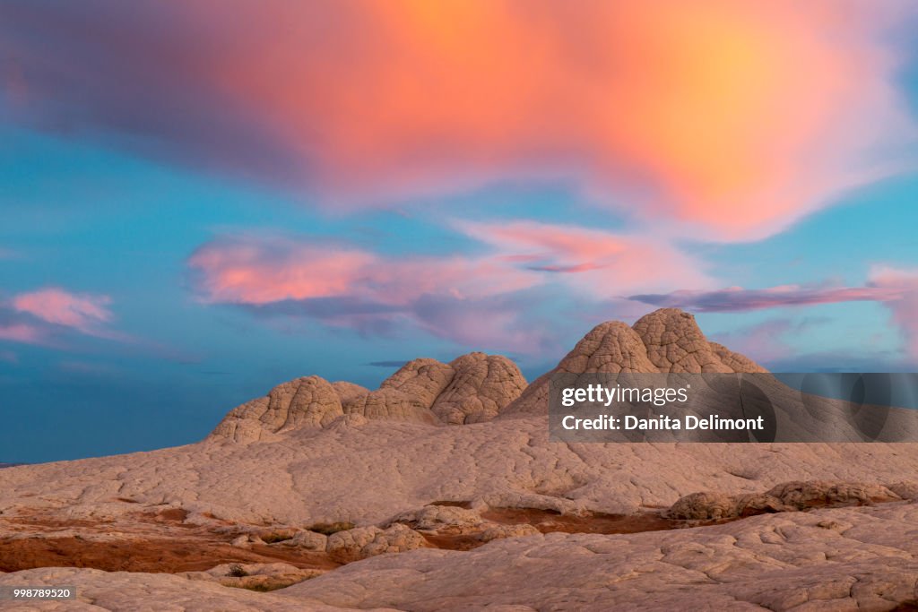 Stunning clouds at sunrise, Vermillion Cliffs, White Pocket wilderness, Arizona, USA