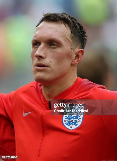 Phil Jones of England is seen during the 2018 FIFA World Cup Russia 3rd Place Playoff match between Belgium and England at Saint Petersburg Stadium...