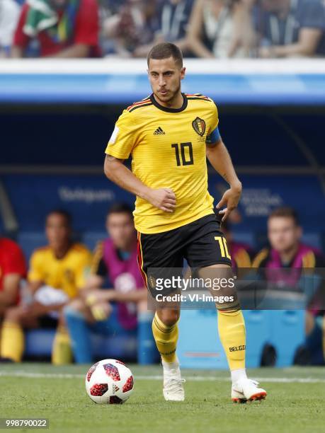 Eden Hazard of Belgium during the 2018 FIFA World Cup Play-off for third place match between Belgium and England at the Saint Petersburg Stadium on...