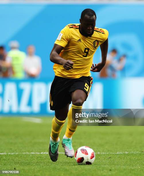 Romelu Lukaku of Belgium is seen during the 2018 FIFA World Cup Russia 3rd Place Playoff match between Belgium and England at Saint Petersburg...