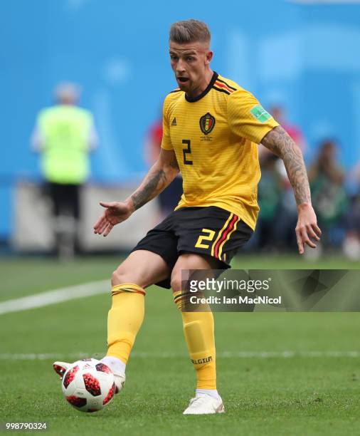 Toby Alderweireld of Belgium is seen during the 2018 FIFA World Cup Russia 3rd Place Playoff match between Belgium and England at Saint Petersburg...