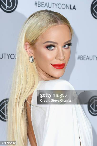 Gigi Gorgeous attends the Beautycon Festival LA 2018 at the Los Angeles Convention Center on July 14, 2018 in Los Angeles, California.