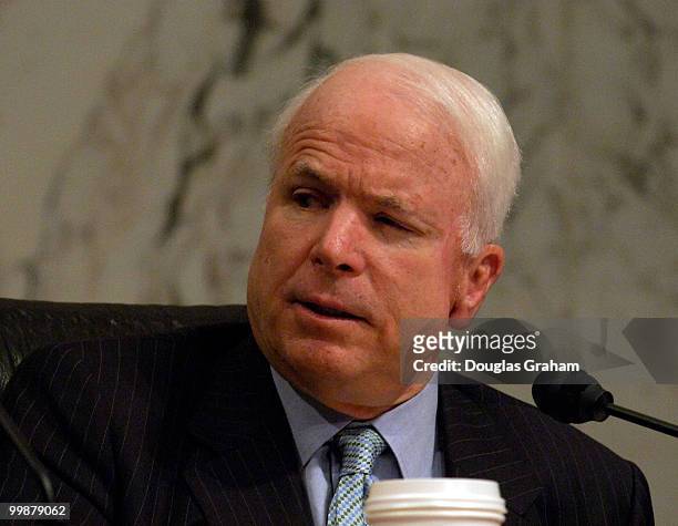 Chairman John McCain duing the full committee oversight hearing on In Re Tribal Lobbying Matters, Et Al, a case which alleges improprieties,...