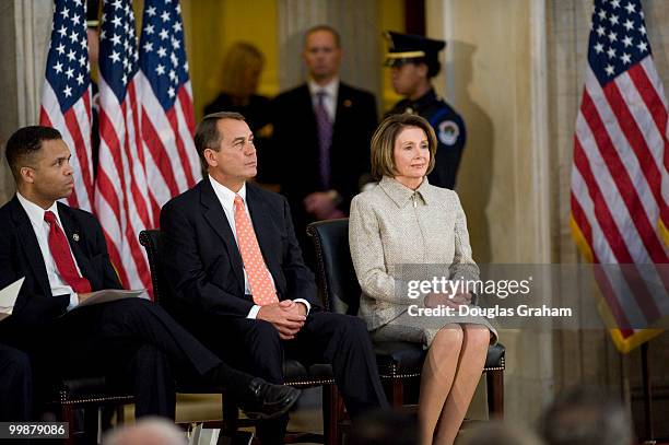 Jesse Jackson, D-IL., John Boehner, R-OH., and Speaker of the House Nancy Pelosi, D-CA., during the tribute in celebration of the Bicentennial of...