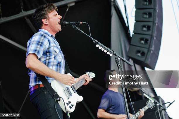 Jim Adkins of Jimmy Eat World performs on Day Two of the Forecastle Festival on July 14, 2018 in Louisville, Kentucky.