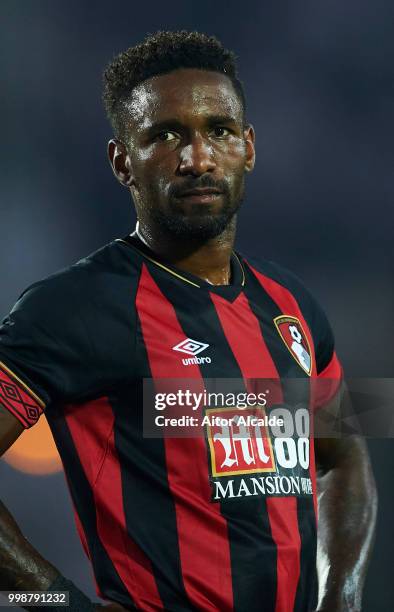 Jermain Defoe of AFC Bournemouth reacts during Pre- Season friendly Match between Sevilla FC and AFC Bournemouth at La Manga Club on July 14, 2018 in...