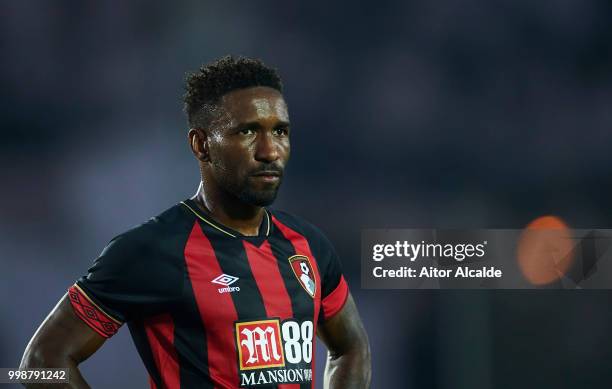 Jermain Defoe of AFC Bournemouth reacts during Pre- Season friendly Match between Sevilla FC and AFC Bournemouth at La Manga Club on July 14, 2018 in...