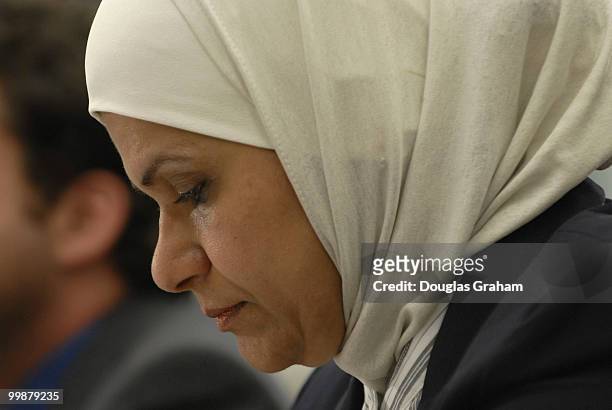 Faiza al-Arji, testified about her family's experiences in Iraq before and during the war and subsequent occupation of her country during a forum on...