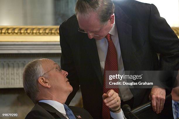 Larry Craig, R-ID., and John Rockefeller, D-WV., during the Senate Veterans Affairs Committee VA-Defense Department Healthcare Cooperation Full...