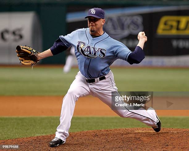 Pitcher Randy Choate of the Tampa Bay Rays pitches against the Seattle Mariners during the game at Tropicana Field on May 16, 2010 in St. Petersburg,...