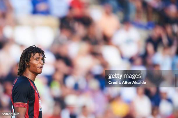 Nathan Ake of AFC Bournemouth reacts during Pre- Season friendly Match between Sevilla FC and AFC Bournemouth at La Manga Club on July 14, 2018 in...