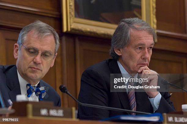 Earl Blumenauer, D-OR., and Chairman Edward Markey, D-MA., during the full committee hearing on "Economic Impacts of Global Warming: Part I -...