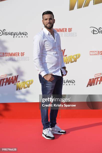 Radio host Aimeric Bonnery attends the European Premiere of Marvel Studios "Ant-Man And The Wasp" at Disneyland Paris on July 14, 2018 in Paris,...