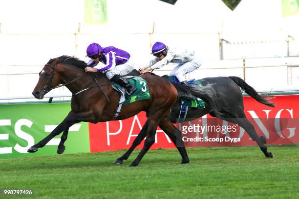 Ryan Lee Moore riding Kew Gardens, training by AP O'Brien owned by D. Smith, J. Magnier and M. Tabor during the Juddmonte - Grand Prix de Paris at...
