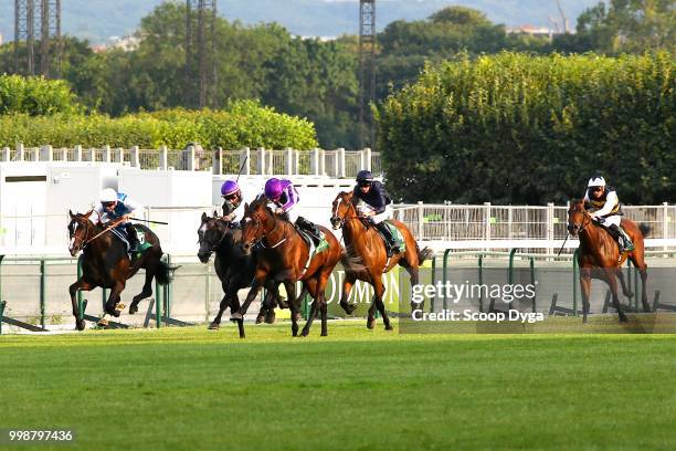 Ryan Lee Moore riding Kew Gardens, training by AP O'Brien owned by D. Smith, J. Magnier and M. Tabor during the Juddmonte - Grand Prix de Paris at...