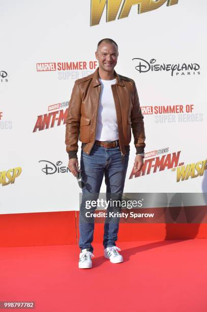 Host Alexandre Devoise attends the European Premiere of Marvel Studios "Ant-Man And The Wasp" at Disneyland Paris on July 14, 2018 in Paris, France.