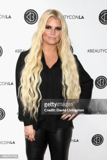 Jessica Simpson attends the Beautycon Festival LA 2018 at the Los Angeles Convention Center on July 14, 2018 in Los Angeles, California.