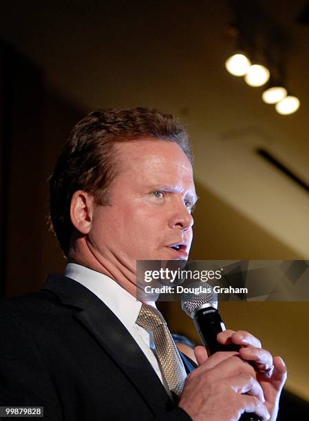 Senate candidate Jim Webb speaks to supporters at a celebration in Tyson's Corner, Virginia, November 7, 2006.