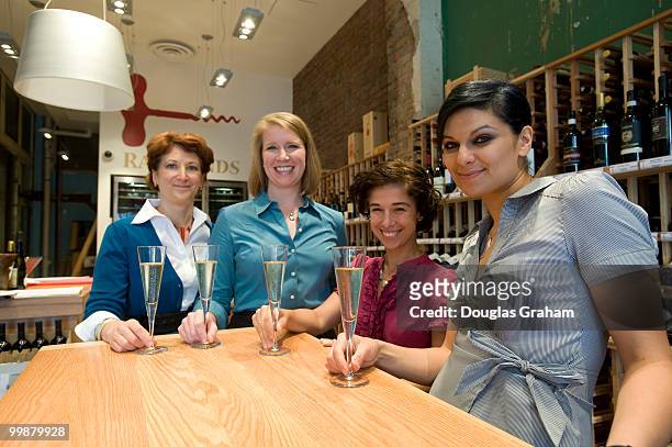 Female sommeliers pose for a photo at Potenza's wine store at their location, 15th and H streets NW, Washington, D.C., September 22, 2009. L to R:...