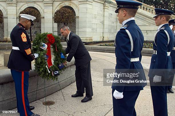 Master Gunnery Sergeant Frederick Upchurch and William 'Ziggy' Zwicharowski, Director of the Center of Mortuary Services, U.S. Department of Defense...