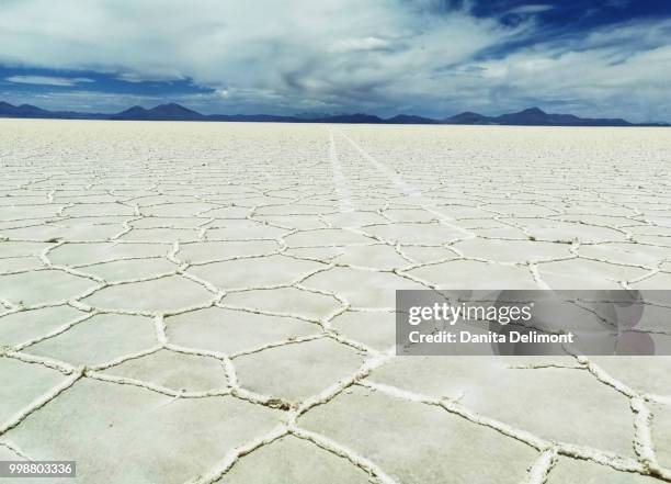 largest salt flat in world of salar de uyuni, uyuni, bolivia - salar stock pictures, royalty-free photos & images