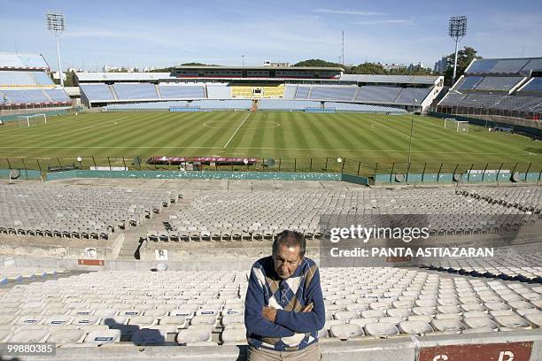 Uruguayan former footballer Alcides Ghiggia, member of the national team that won the 1950 World Cup at Maracana stadium in Rio de Janeiro, Brazil,...