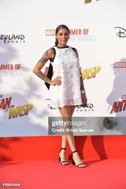 Influencer Rawell Saiidi attends the European Premiere of Marvel Studios "Ant-Man And The Wasp" at Disneyland Paris on July 14, 2018 in Paris, France.