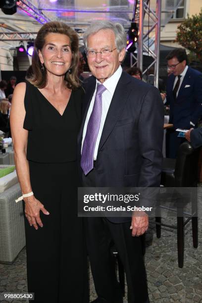 Helmut Roeschinger and Dr. Eva Mueller during the Mercedes-Benz reception at 'Klassik am Odeonsplatz' on July 14, 2018 in Munich, Germany.