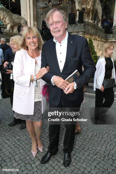 Prof. Bruno Reichart and his wife Elke Reichart during the Mercedes-Benz reception at 'Klassik am Odeonsplatz' on July 14, 2018 in Munich, Germany.