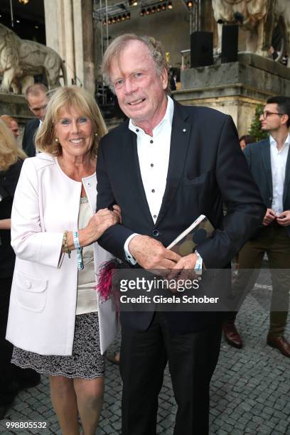 Prof. Bruno Reichart and his wife Elke Reichart during the Mercedes-Benz reception at 'Klassik am Odeonsplatz' on July 14, 2018 in Munich, Germany.
