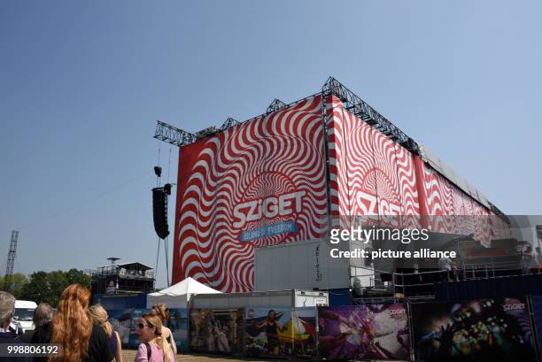 Picture of the music stage at the Sziget Festival, taken on Obudaer island, an island in the Danube in Budapest, Hungary, 09 August 2017. The music...