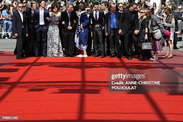 British director Stephen Frears and the cast of the film arrive for the screening of "Tamara Drewe" presented out of competition at the 63rd Cannes...