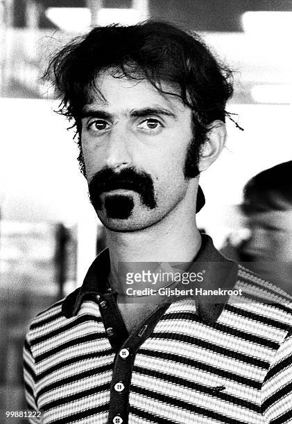 Frank Zappa from The Mothers Of Invention posed at Schiphol Airport in Amsterdam, Netherlands on December 06 1970