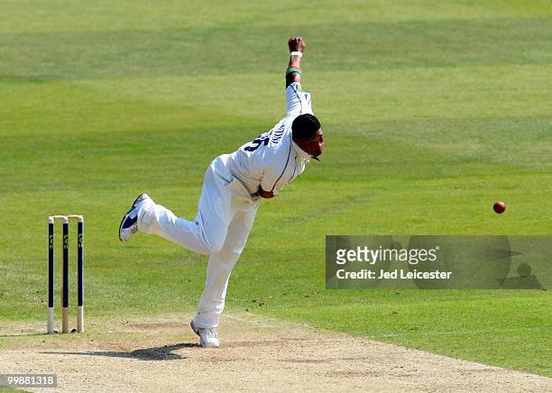 Makhaya Ntini of Kent bowling during the LV County Championship Division One match between Kent and Durham at The St Lawrence Ground on May 18, 2009...