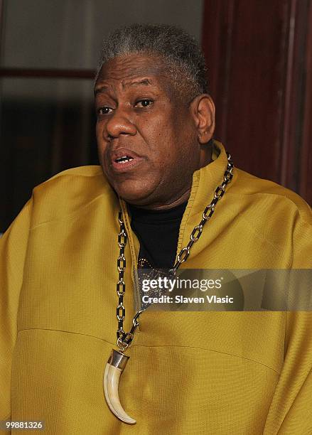 Vogue Contributing Editor and fashion icon Andre Leon Talley speaks at breakfast and discussion on style at 21 Club on May 18, 2010 in New York City.