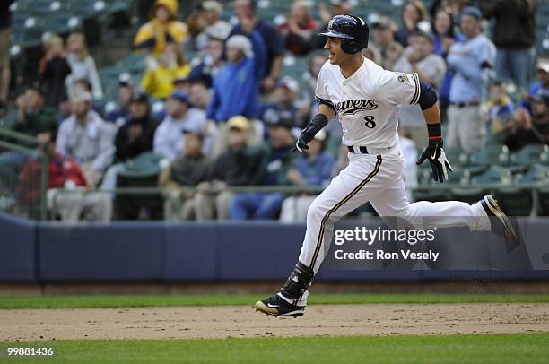 Ryan Braun of the Milwaukee Brewers bats against the Pittsburgh Pirates on April 28, 2010 at Miller Park in Milwaukee, Wisconsin. The Pirates...