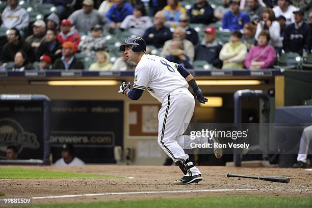 Ryan Braun of the Milwaukee Brewers bats against the Pittsburgh Pirates on April 28, 2010 at Miller Park in Milwaukee, Wisconsin. The Pirates...