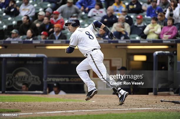 Ryan Braun of the Milwaukee Brewers bats against the Pittsburgh Pirates on April 28, 2010 at Miller Park in Milwaukee, Wisconsin. The Pirates...