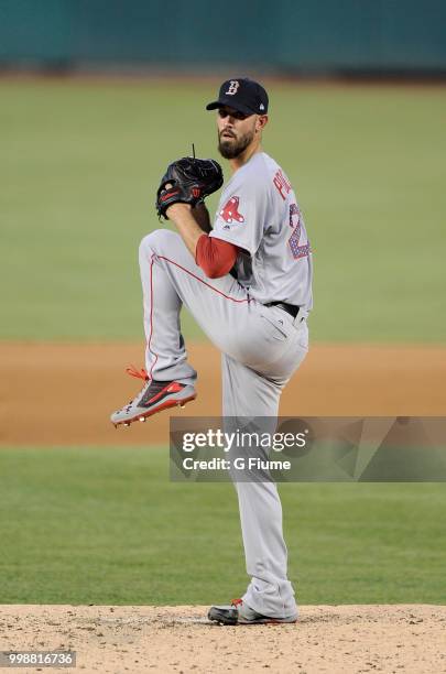 Rick Porcello of the Boston Red Sox pitches against the Washington Nationals at Nationals Park on July 2, 2018 in Washington, DC.