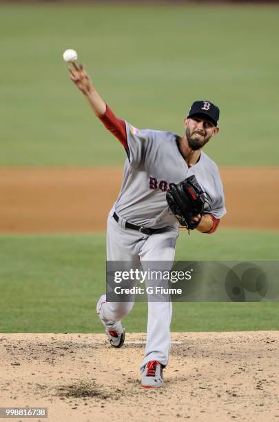 Rick Porcello of the Boston Red Sox pitches against the Washington Nationals at Nationals Park on July 2, 2018 in Washington, DC.