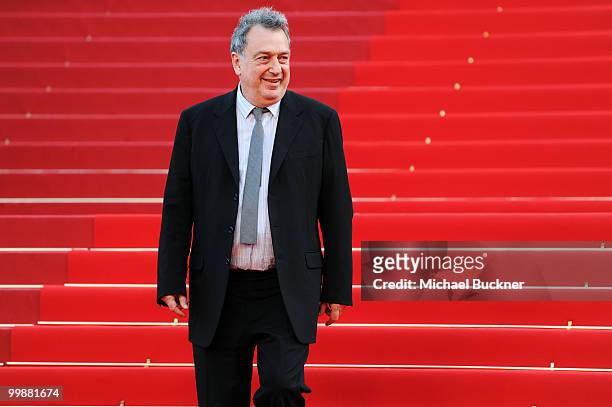 Director Stephen Frears departs the "Tamara Drewe" Premiere at Palais des Festivals during the 63rd Annual Cannes Film Festival on May 18, 2010 in...