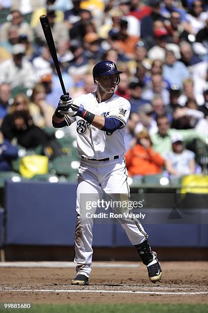 Ryan Braun of the Milwaukee Brewers bats against the Pittsburgh Pirates on April 28, 2010 at Miller Park in Milwaukee, Wisconsin. The Pirates...