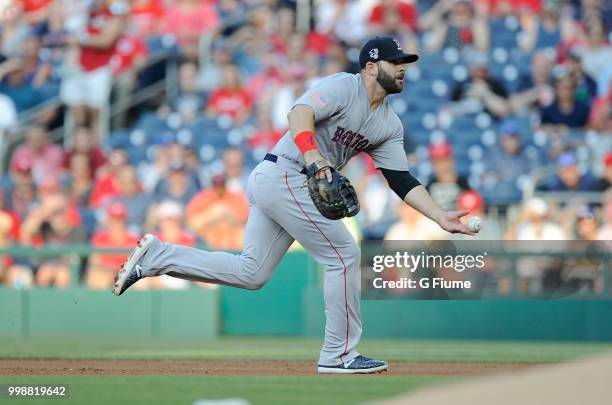 Rick Porcello of the Boston Red Sox pitches against the Washington Nationals at Nationals Park on July 2, 2018 in Washington, DC.