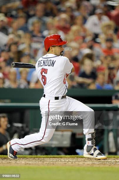Anthony Rendon of the Washington Nationals bats against the Boston Red Sox at Nationals Park on July 2, 2018 in Washington, DC.