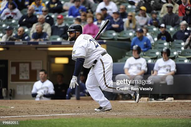 Prince Fielder of the Milwaukee Brewers bats against the Pittsburgh Pirates on April 28, 2010 at Miller Park in Milwaukee, Wisconsin. The Pirates...