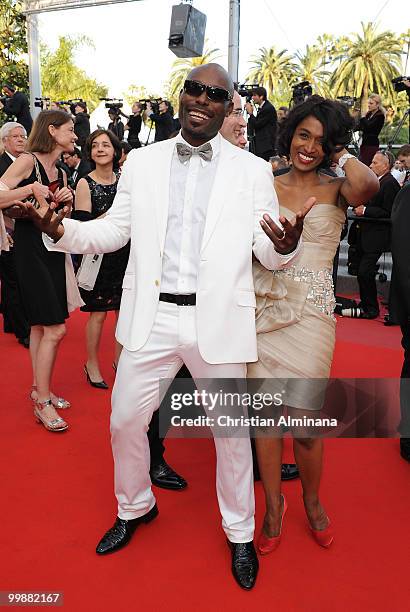 Actor Jimmy Jean-Louis attends the 'Of Gods and Men' Premiere held at the Palais des Festivals during the 63rd Annual International Cannes Film...